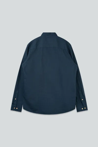 LAKOR Plain Dal Shirt Hemd Blueberry Baumwolle