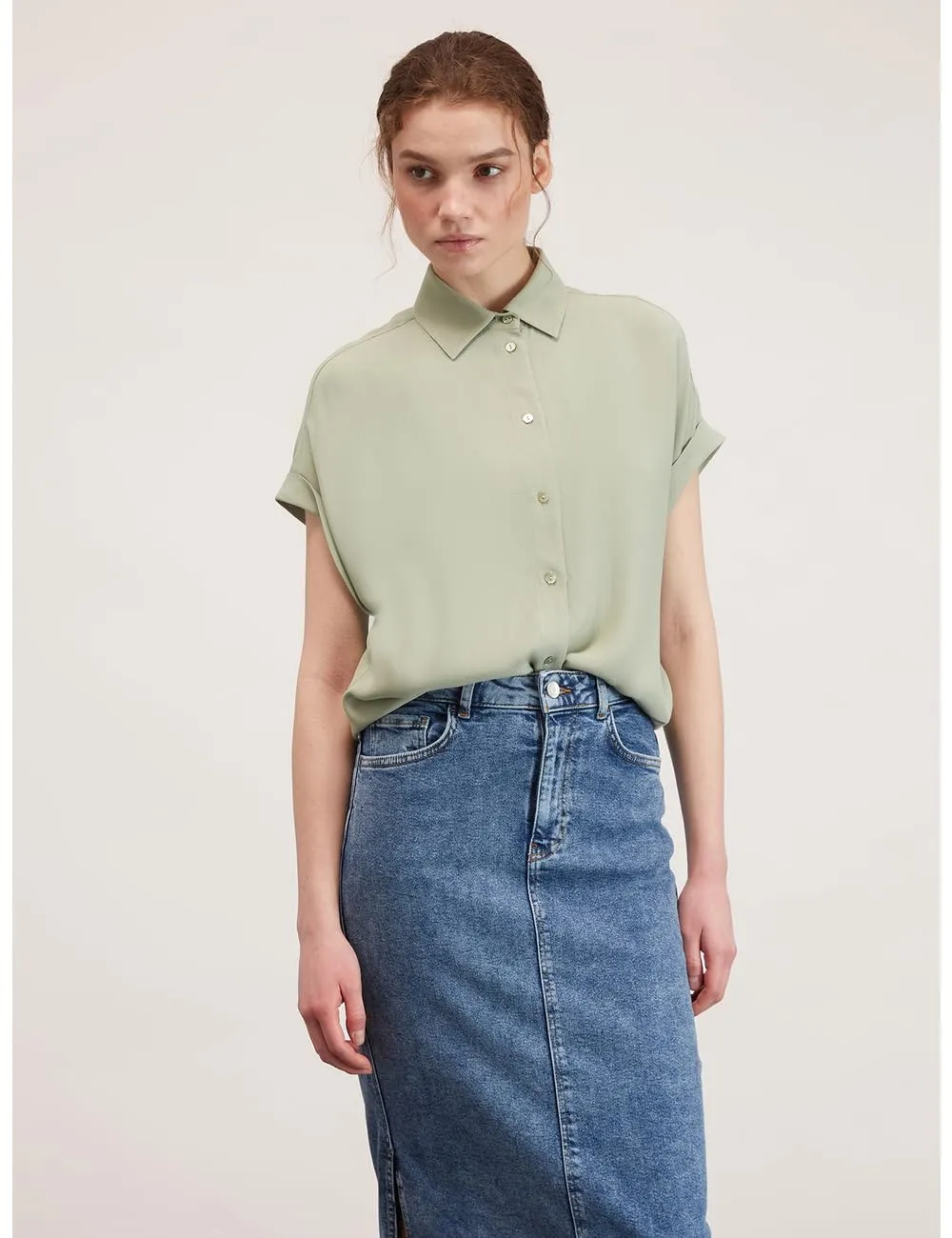 Motivi Hemdbluse mit Kimonoärmeln Viskose