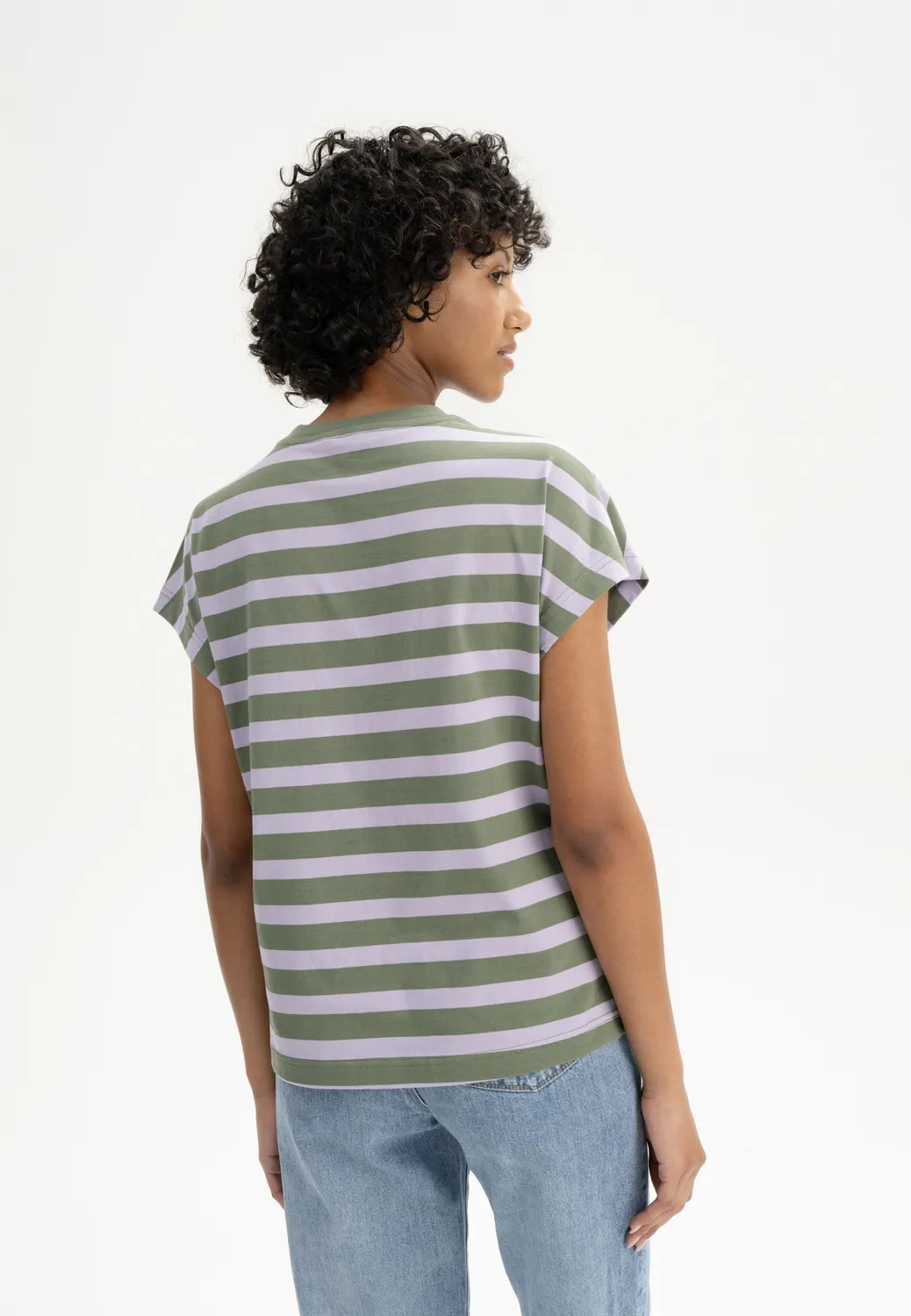 MELA MADHU Stripes T-Shirt marmeladen streifen aus Bio-Baumwolle