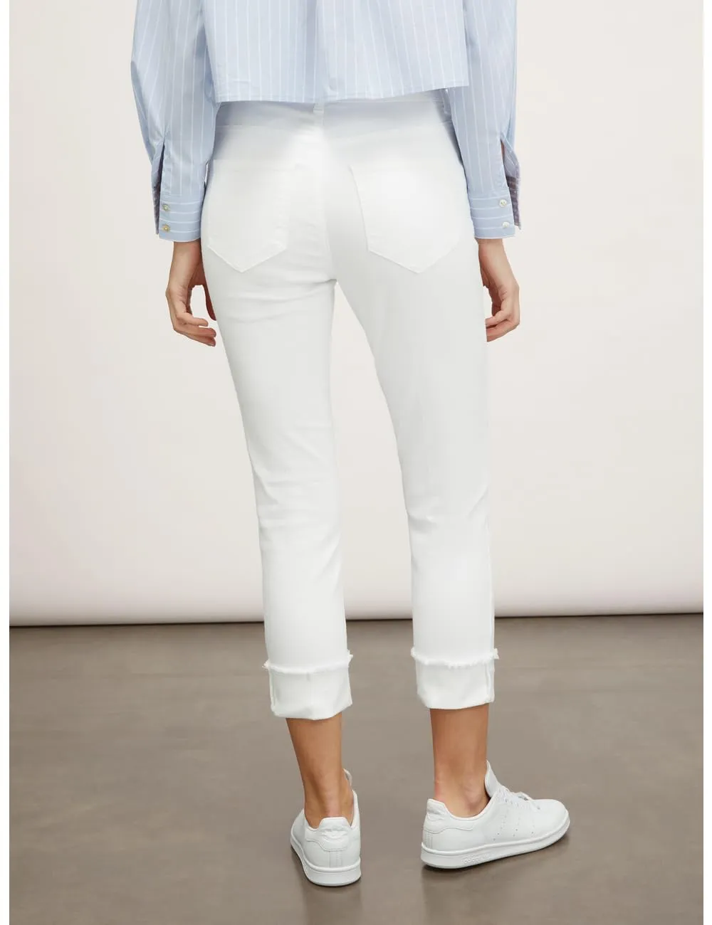 Motivi Regular-Hose Five-Pocket Aufschlag Baumwolle
