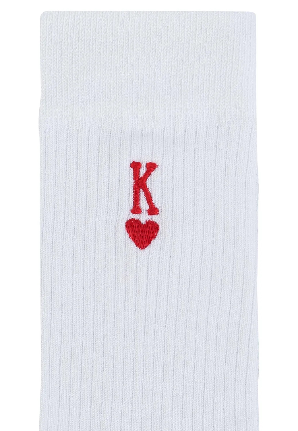 MELA Stickerei Socken weiß Queen 1 Paar 39-42