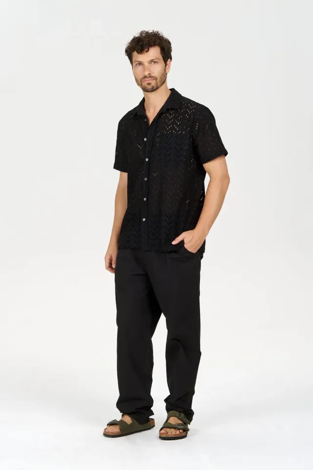KOMODO BOWIE Hose Schwarz Herren Bio-Baumwolle