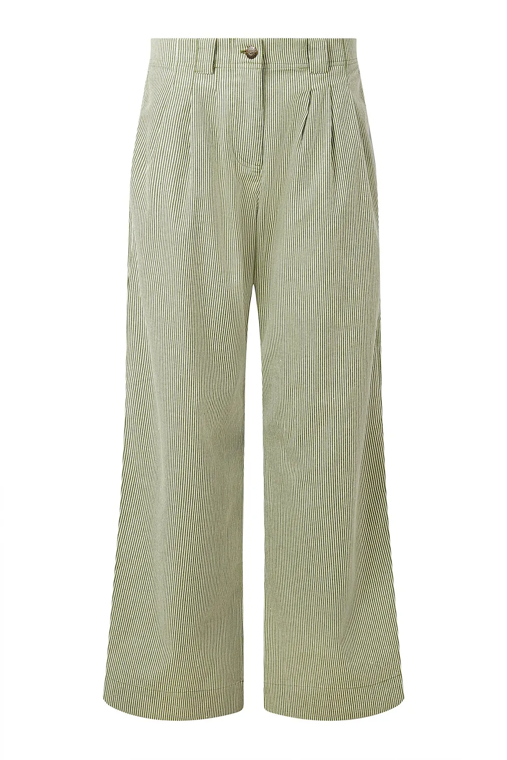 KOMODO LOLA Hose Green Stripe Bio-Baumwolle