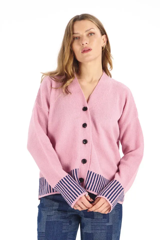 KOMODO COSI Cardigan Pink Merino Wolle Damen