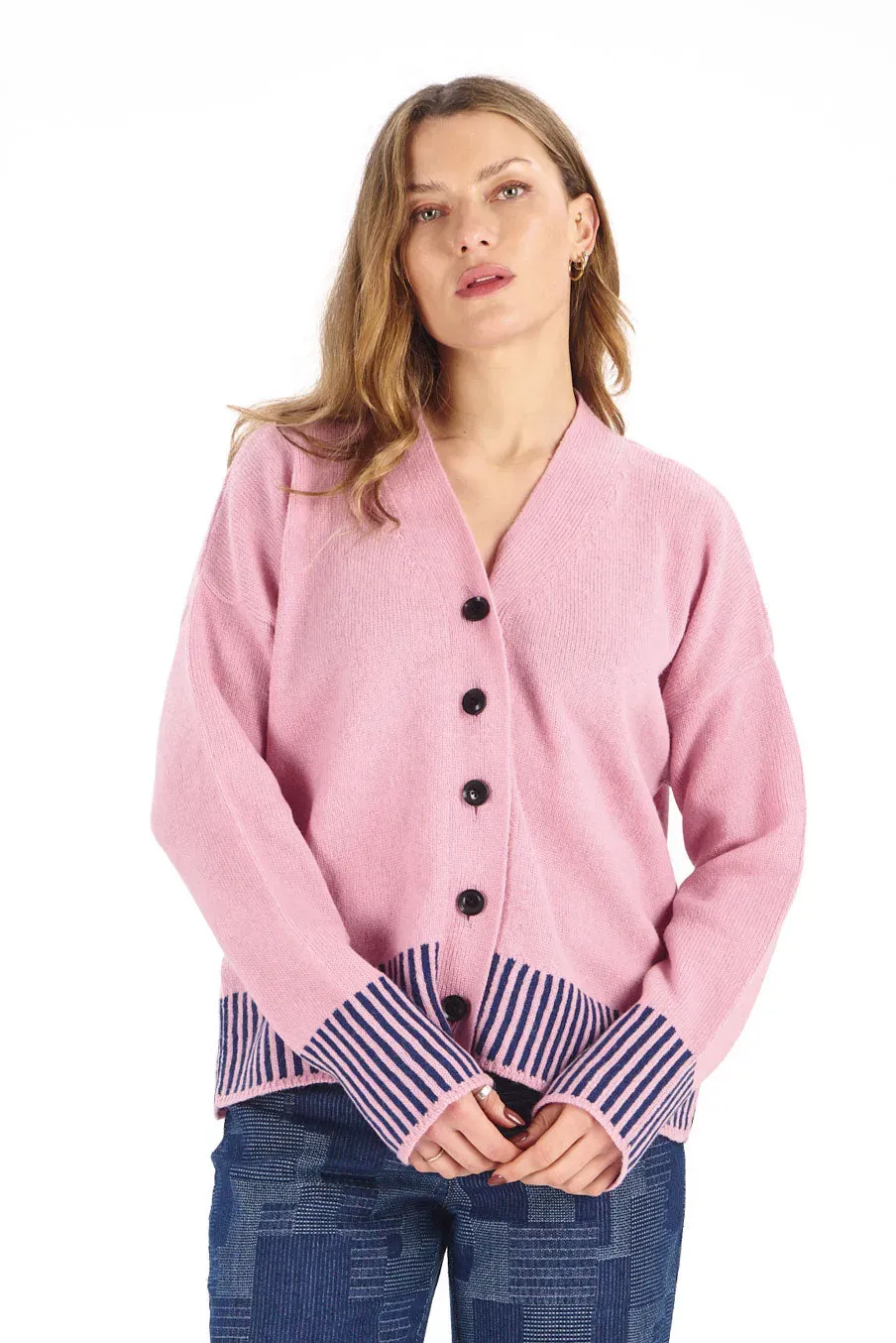 KOMODO COSI Cardigan Pink Merino Wolle Damen