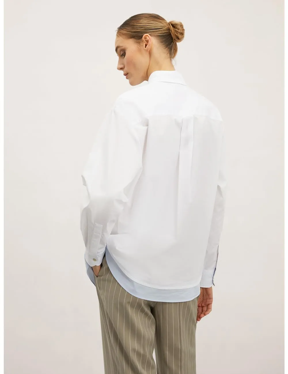 Motivi Oversize Hemdbluse Popeline verdeckte Leiste