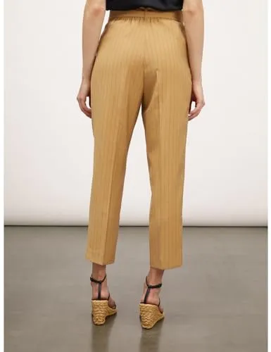 Motivi Nadelstreifenhose Falten hohe Taille