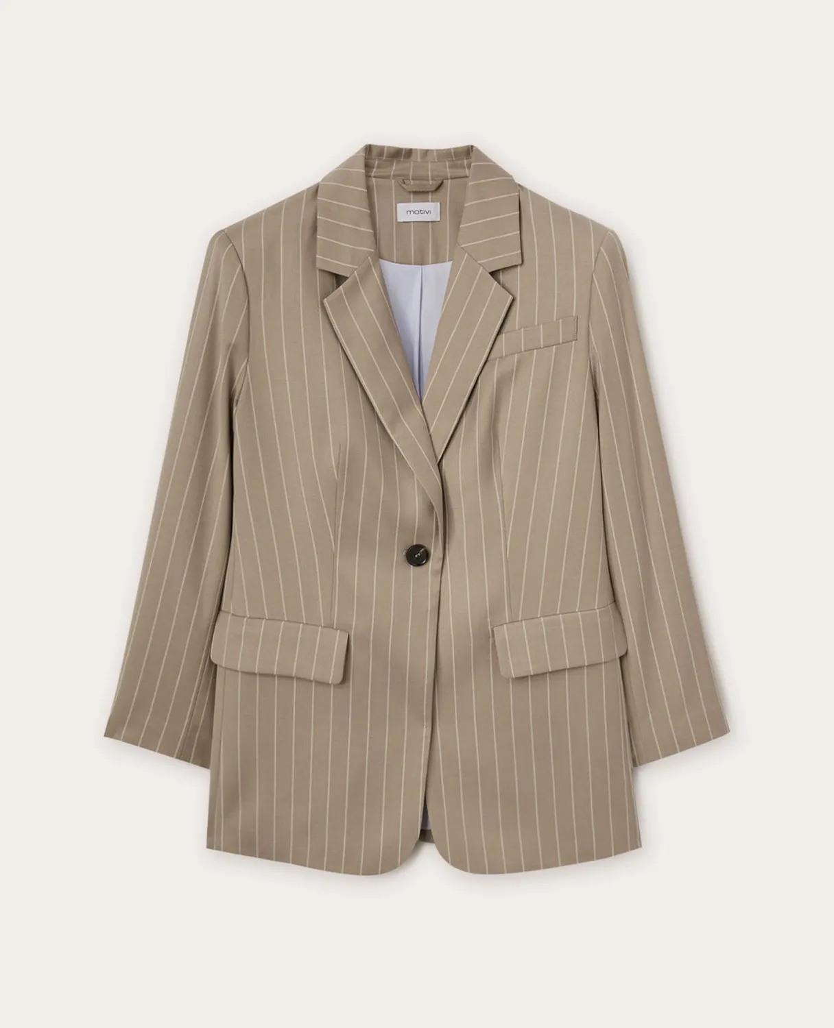 Motivi Oversize-Blazer Nadelstreifen Einreiher garngefärbt