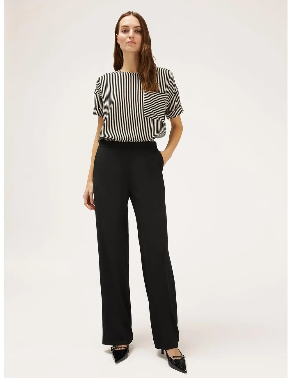 Motivi Hose mit weitem Bein Damen weit geschnitten