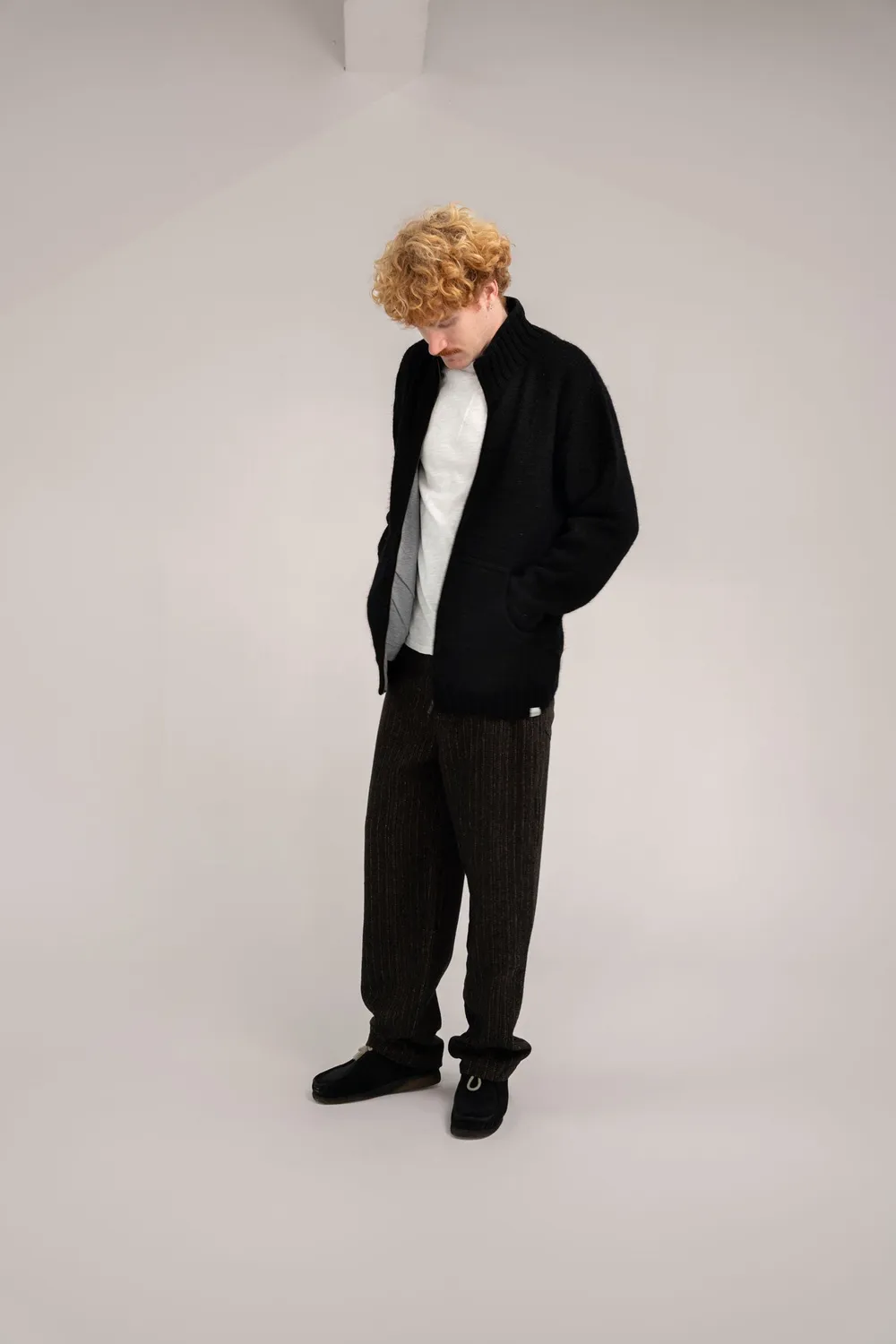 KOMODO BUNJI Wolljacke Herren Schwarz Lambswool