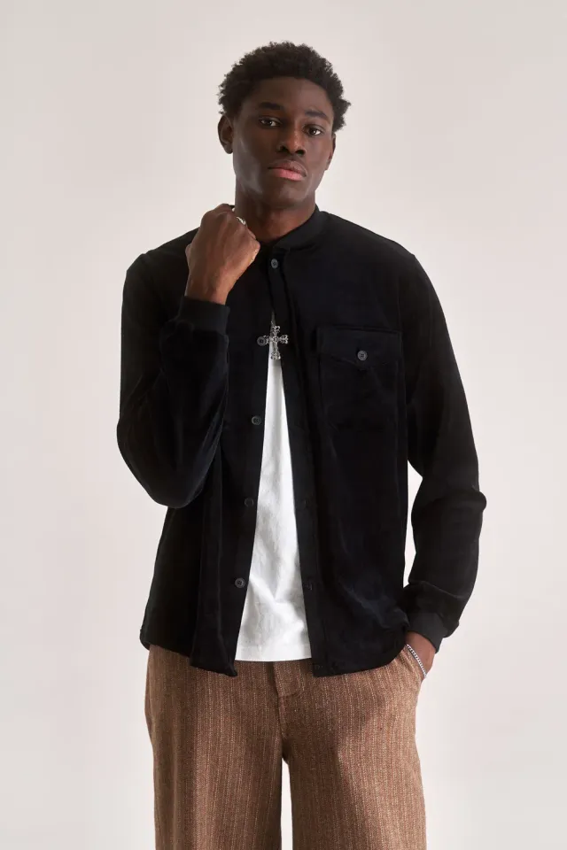 Komodo Cole Hemdjacke Black Velvet Bio-Baumwolle