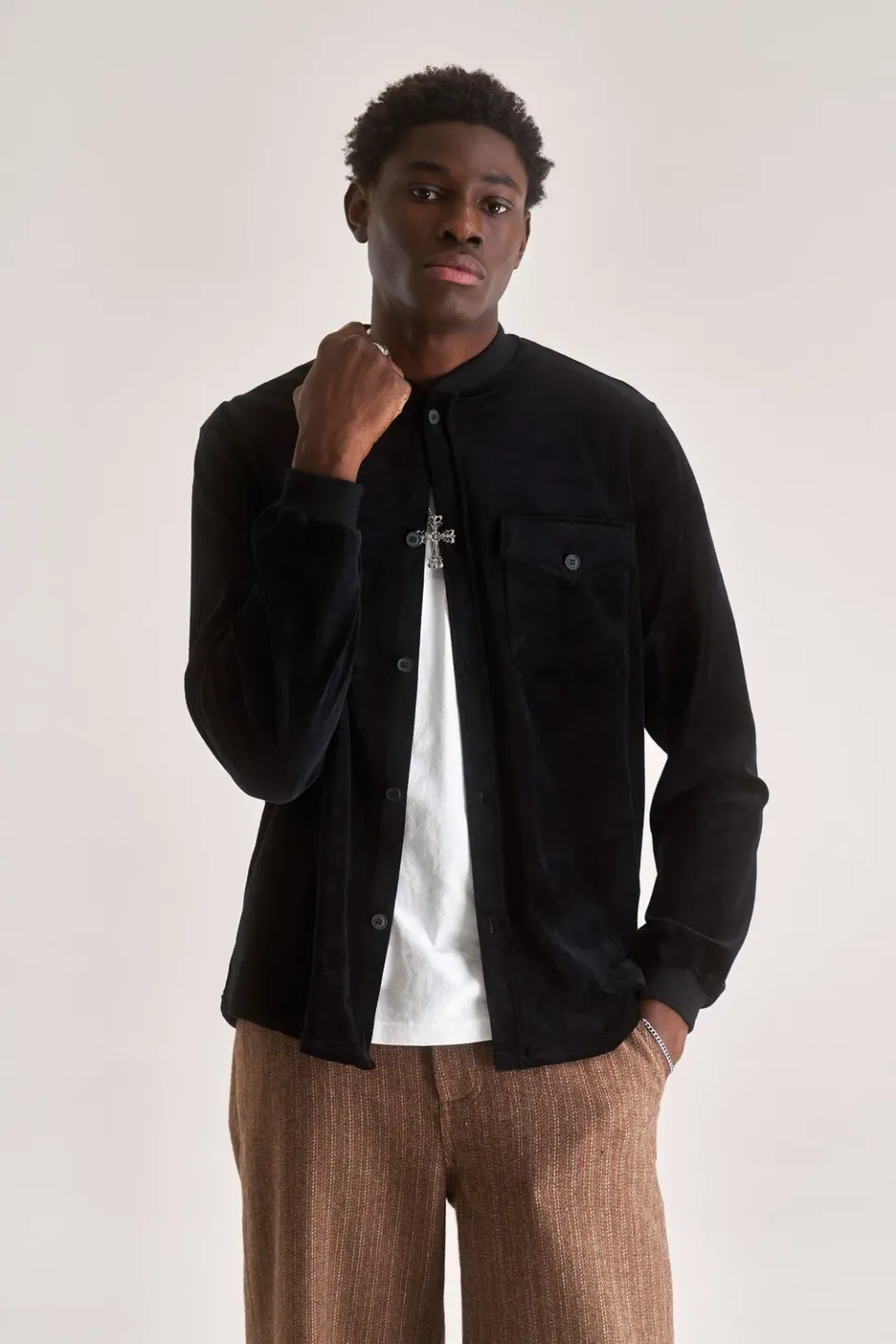 Komodo Cole Hemdjacke Black Velvet Bio-Baumwolle