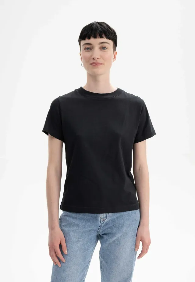 MELA KHIRA T-Shirt schwarz Gr. M aus Bio-Baumwolle