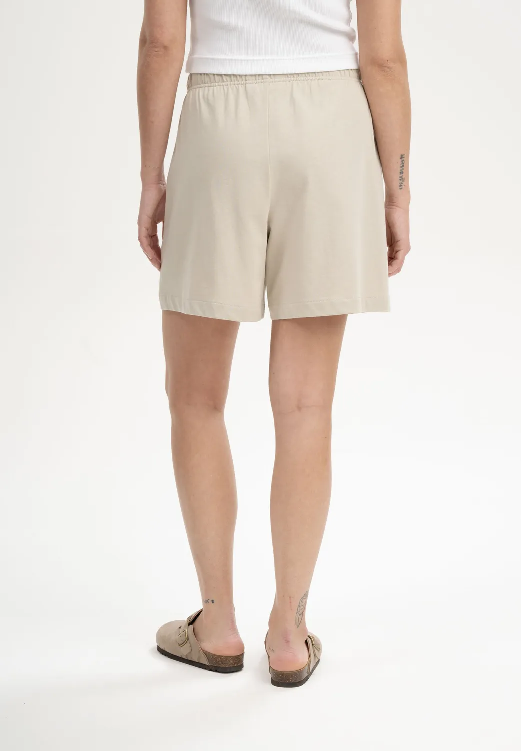 MELA JIVIKA Jersey Shorts schwarz aus schwerem Bio-Jersey