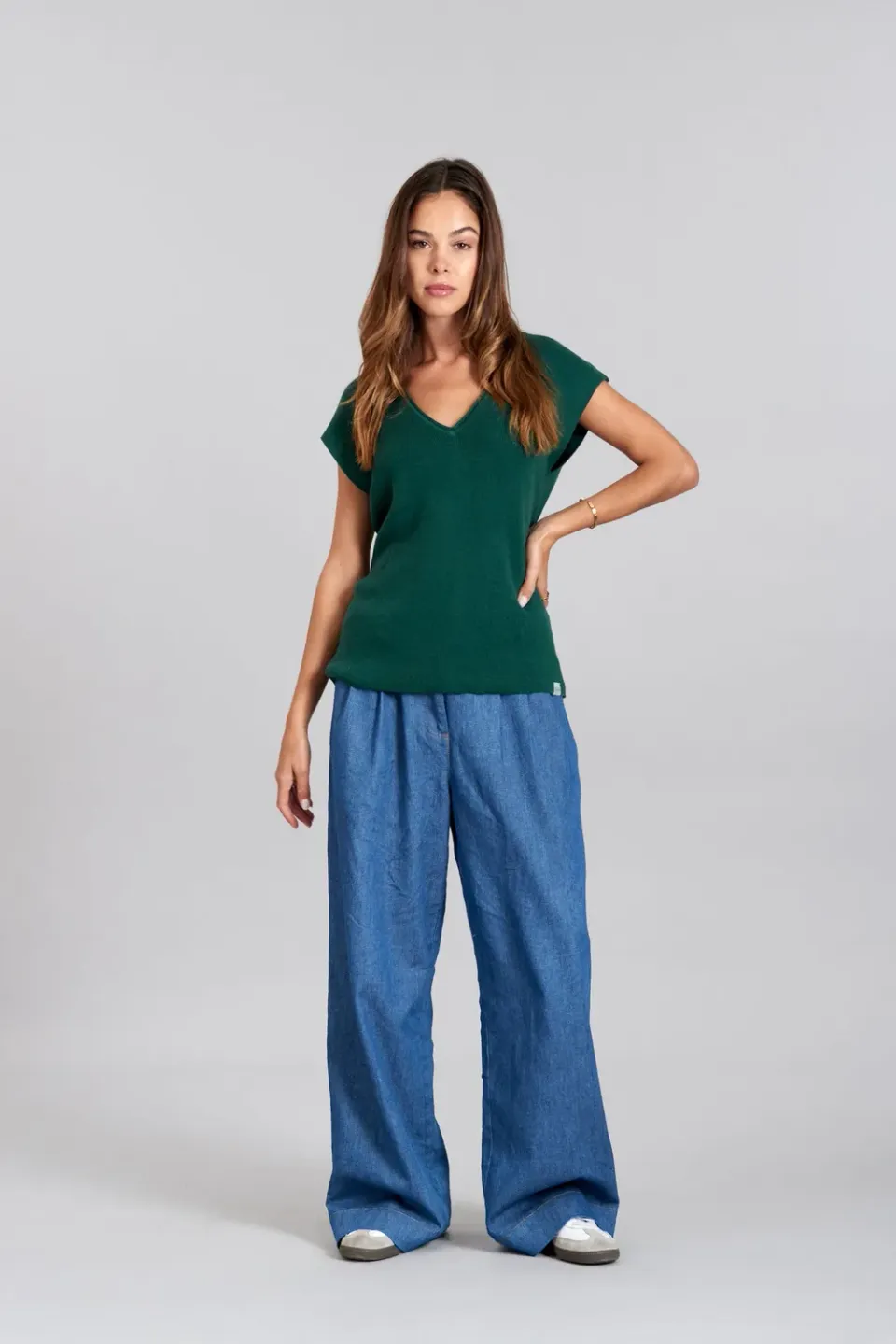 Komodo Lola Hose Patchwork 38 aus Baumwoll-Leinen