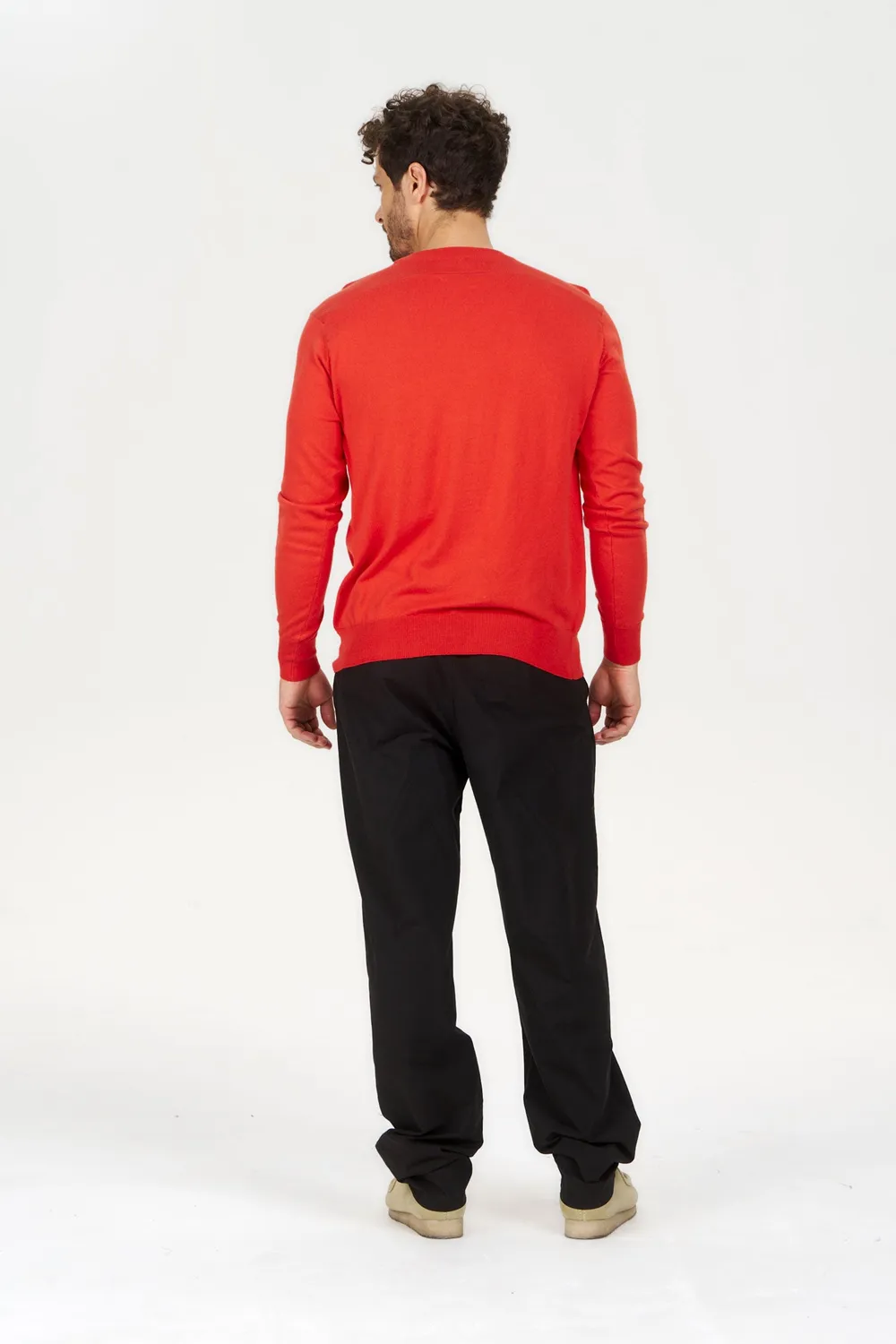 KOMODO POCKET Pullover Rot Bio-Baumwolle Herren