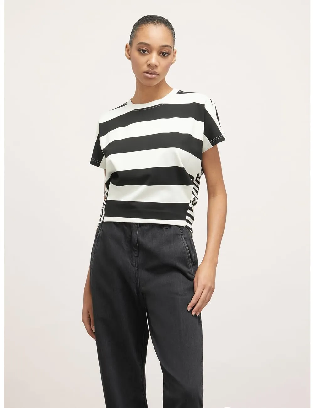 Motivi T-Shirt Streifen Boxy Kimono-Ärmel