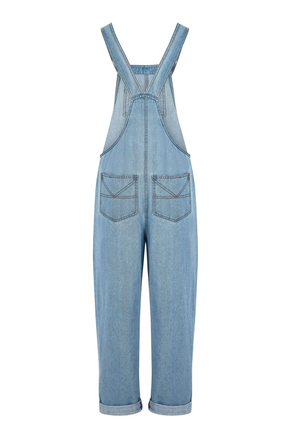KOMODO JOY Bio-Denim Latzhose Stone Wash Gr.36 Bio-Baumwolle