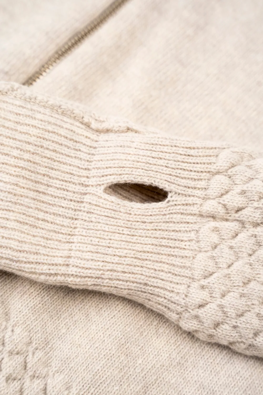 LAKOR Haddock Knit Strickpullover Off White Wolle
