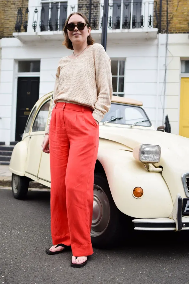 KOMODO LION Hose koralle Wide Leg Tencel