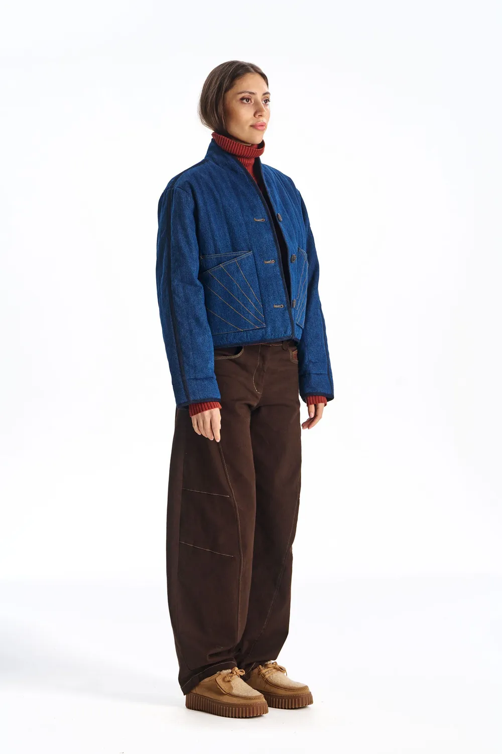Komodo Erin Organic Cotton Jacke Denim wattiert