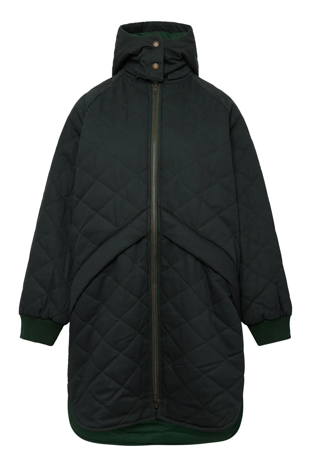 KOMODO DANIELLA Mantel Ivy Green Bio-Baumwolle gesteppt