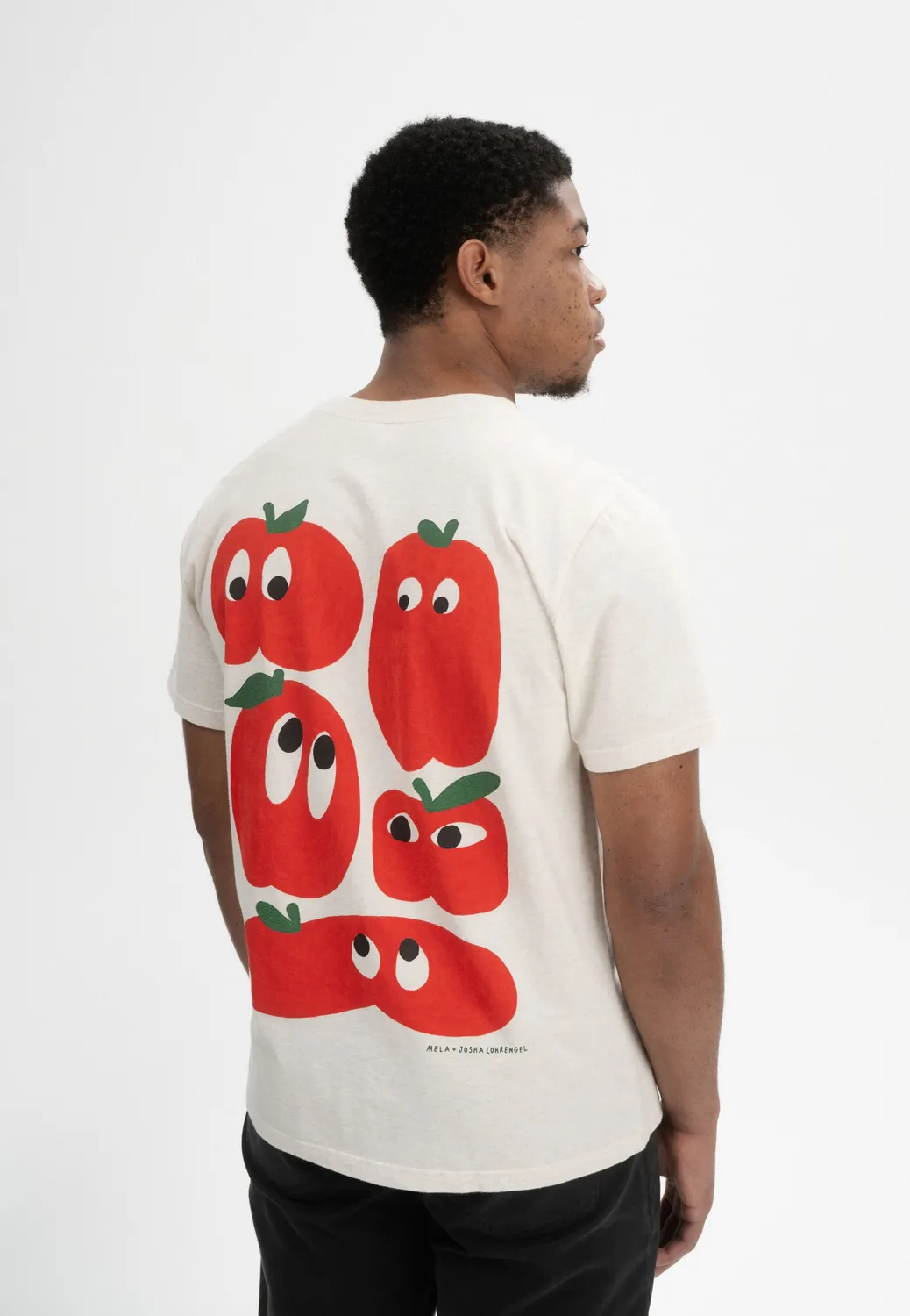 MELA Josha Artist Edition T-Shirt cream melange M Bio