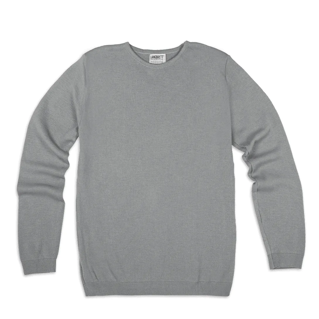 Langbrett Feinstrick Merinowolle Pullover marine fein