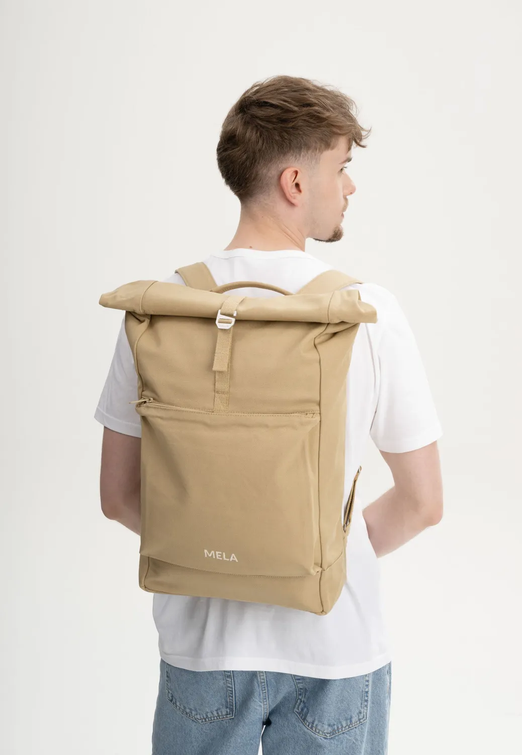 MELA AMAR Rucksack all black Bio-Canvas 15+5 L