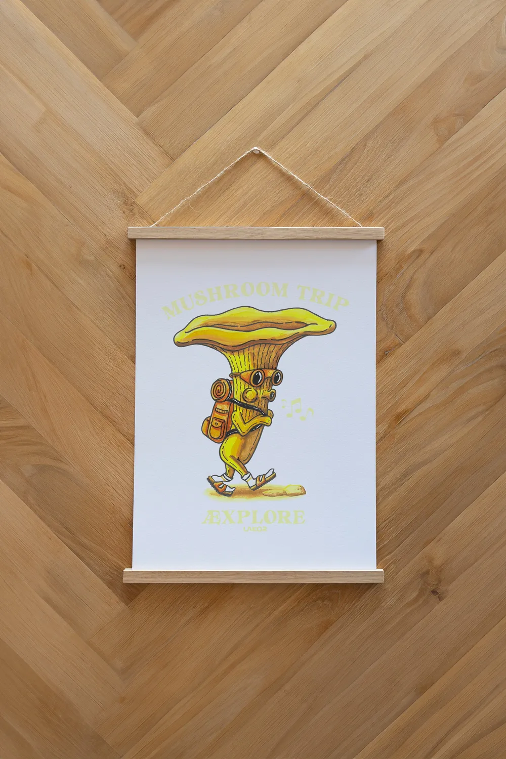 LAKOR Mushroom Trip Plakat White 250g Papier