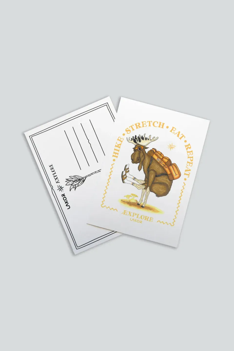 LAKOR Hike Stretch Postkarte Weiß Recyclingpapier