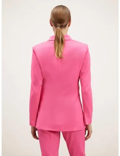 Motivi Blazer lang Jersey mit Satin schwarz