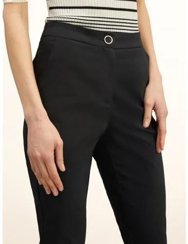 motivi Regular-Hose hohe Taille Bügelfalte Baumwolle