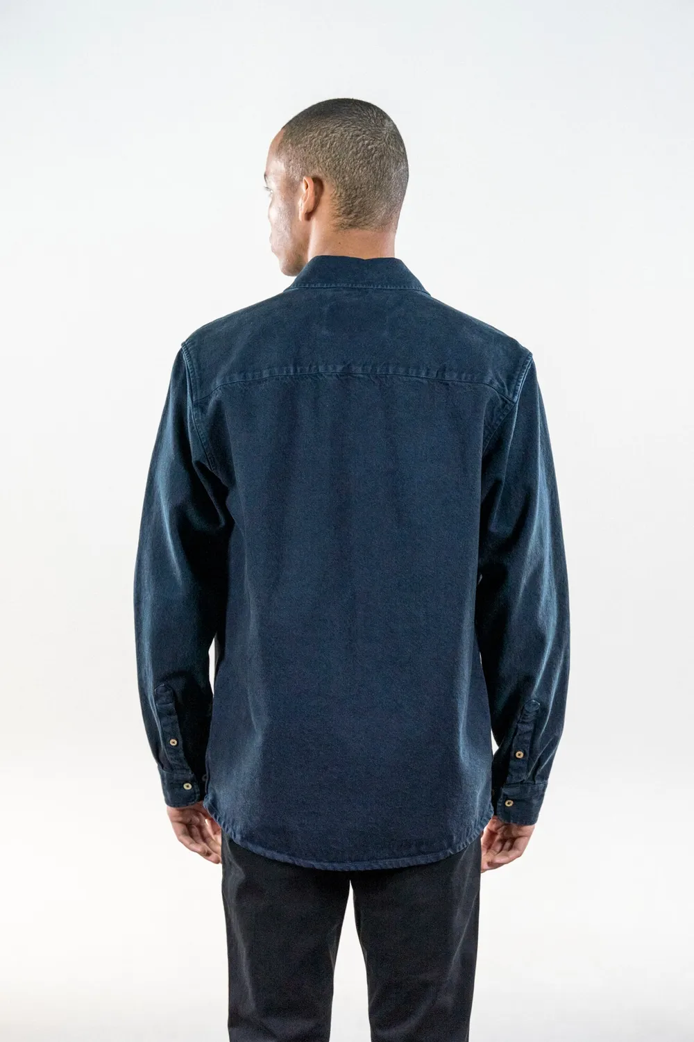 LAKOR Knokkel Overshirt Navy Kokosknöpfe
