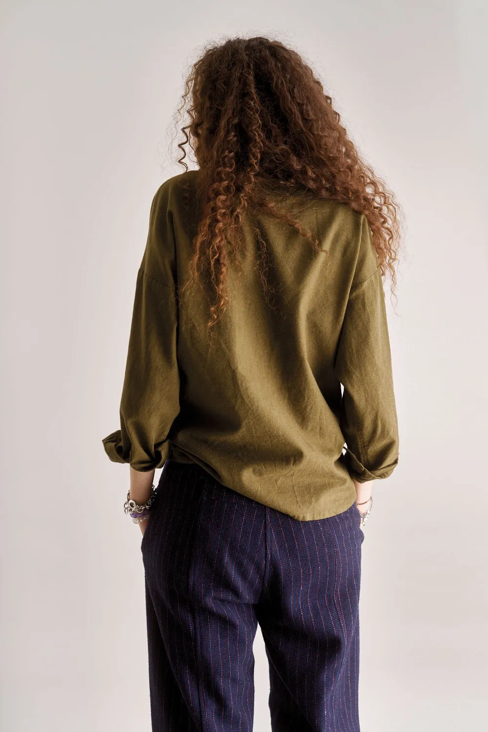Komodo Hanako Shirt Bluse grün Bio-Baumwolle