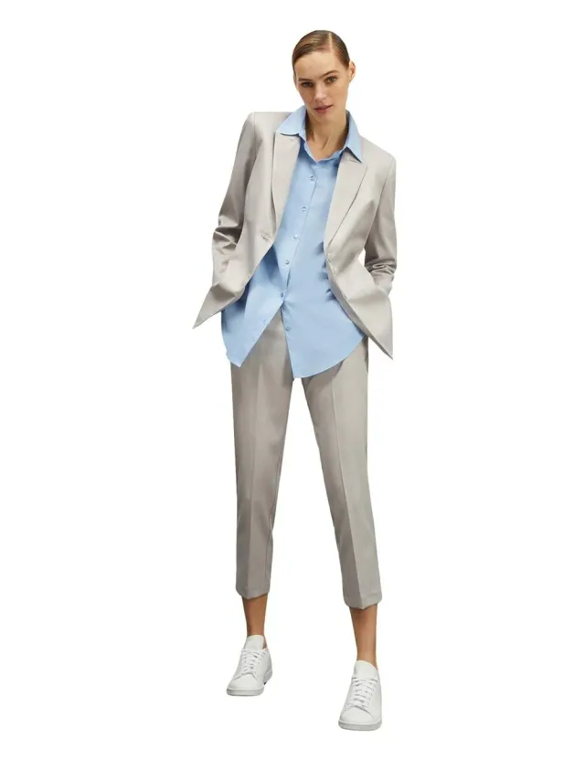 Motivi Regular-Hose Shiny-Optik Stoffhose Glanz