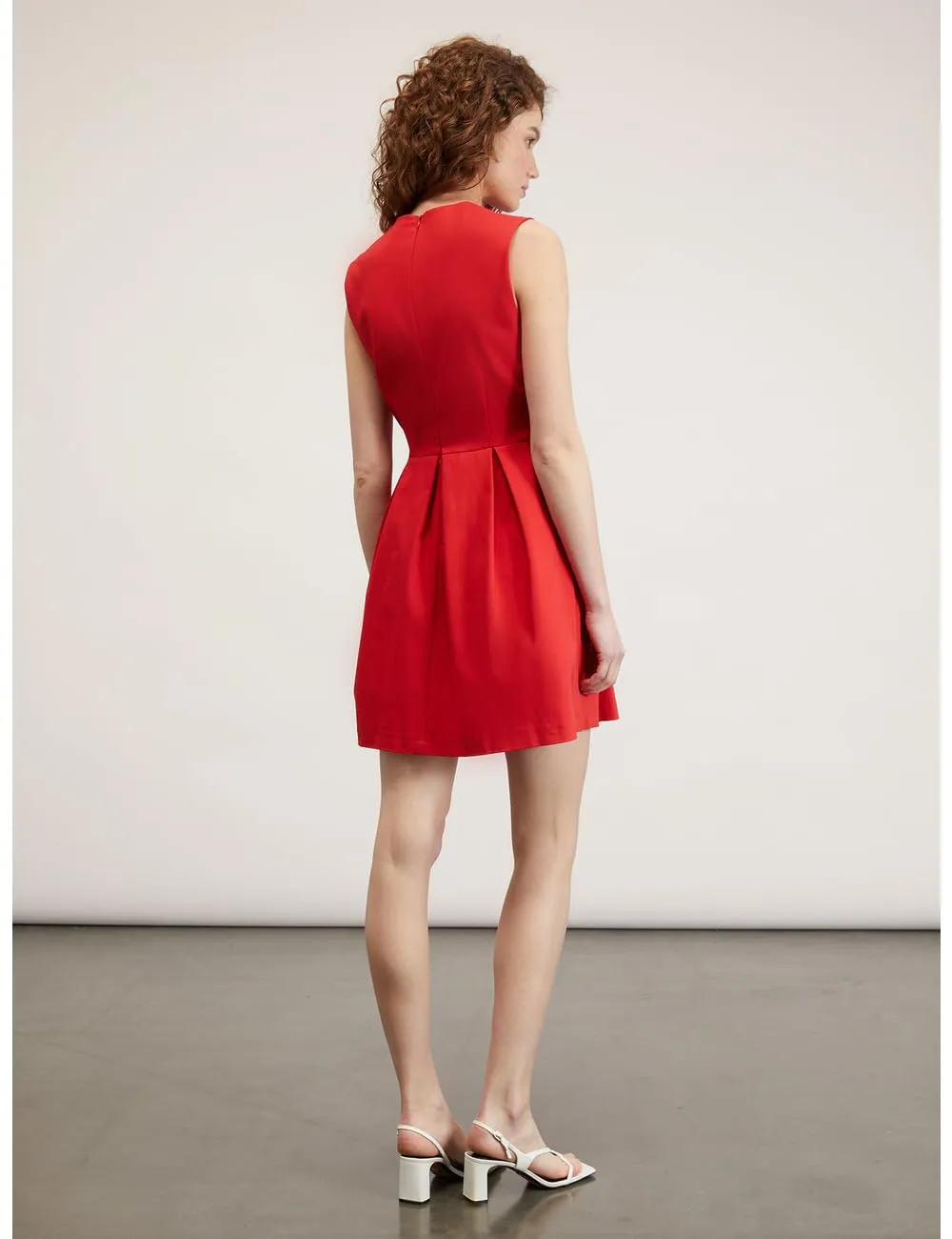 Motivi Kleid kurz mit Faltenrock ärmellos Damen