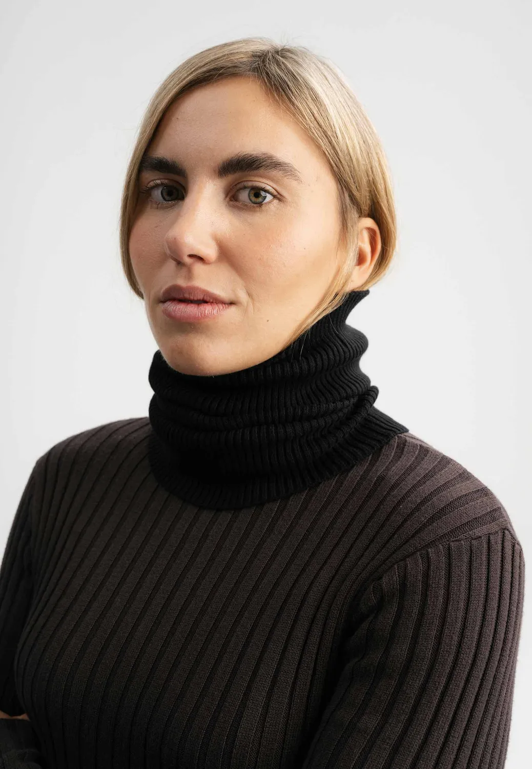 MELA DAIVI Schlauchschal Bio-Baumwolle schwarz