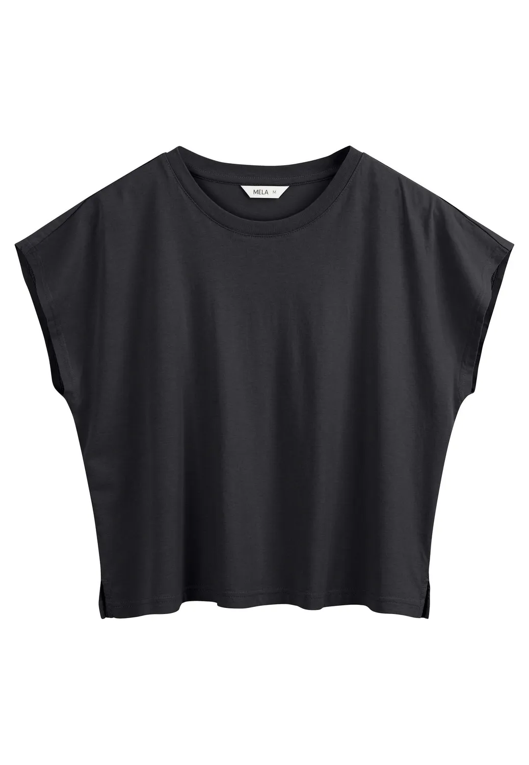 MELA BHAMINI Cropped T-Shirt weiß Bio-Baumwolle