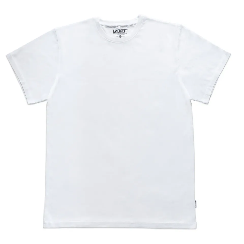 Langbrett HSD T-Shirt ohne Logo weiß Bio-Baumwolle