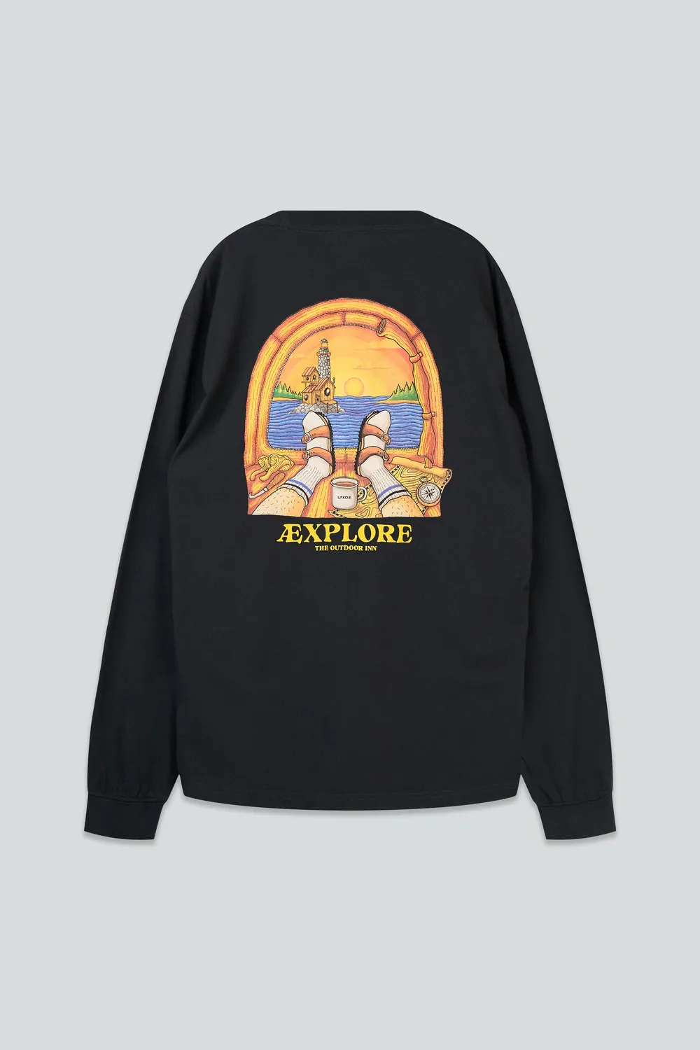 LAKOR Room with a View Boxfit Langarmshirt Moonless Night