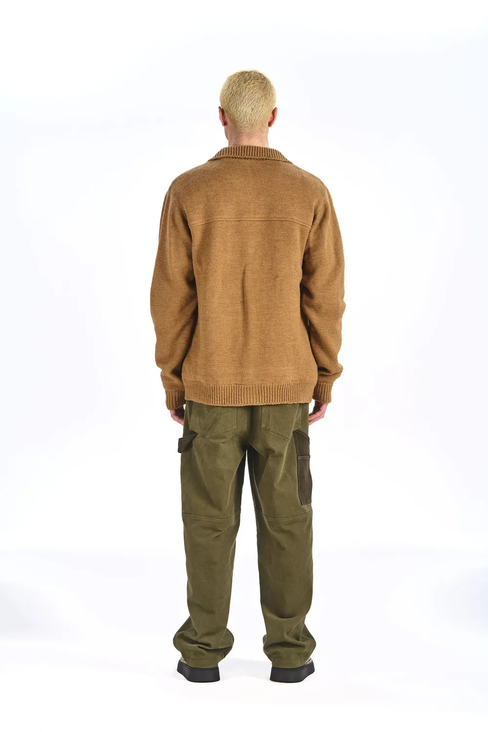KOMODO WOLFIE Strickjacke Camel Herren Lambswool
