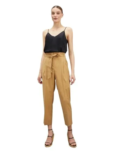 Motivi Nadelstreifenhose Falten hohe Taille