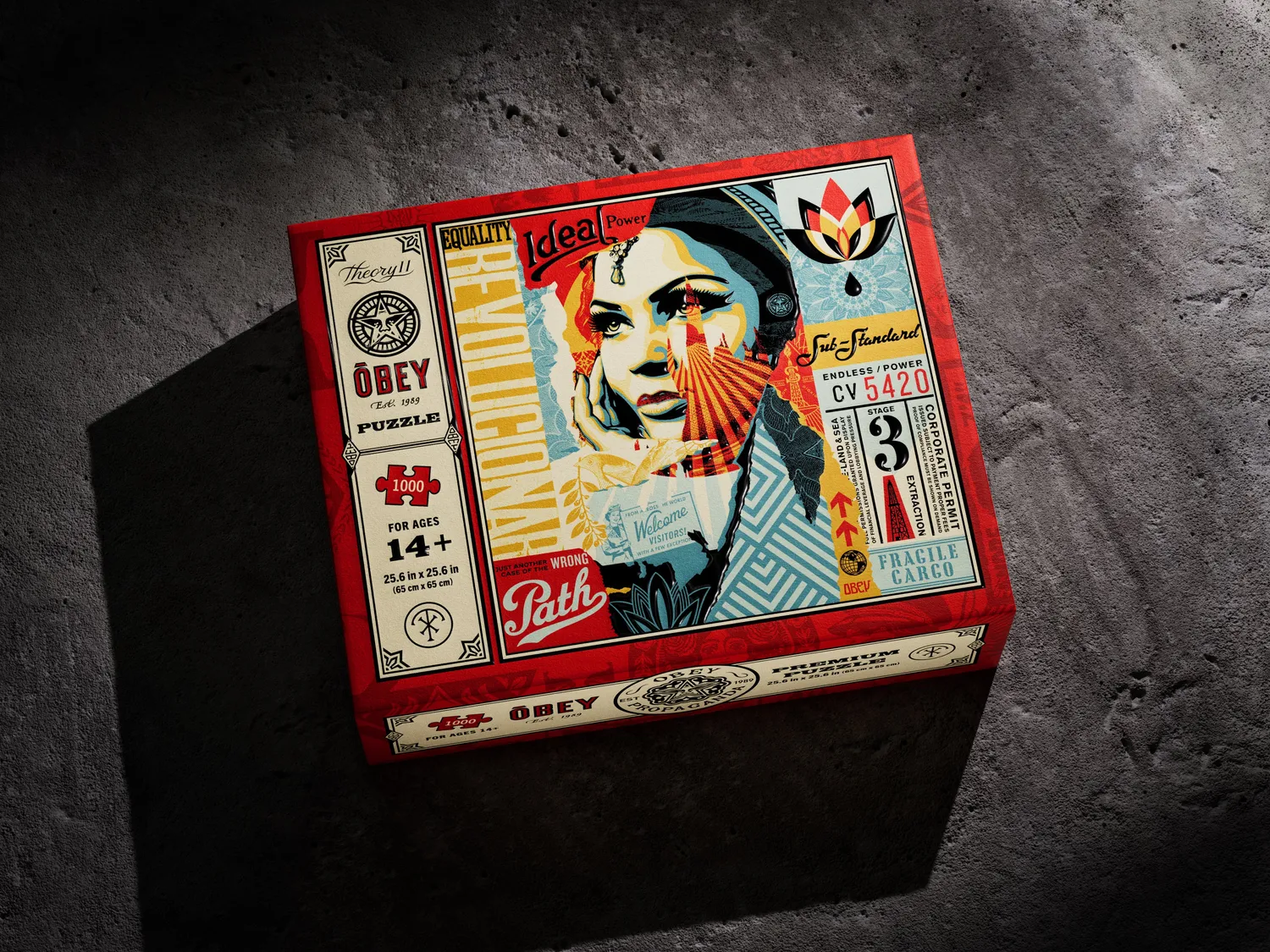 Obey Jigsaw Puzzle 1000 Teile bunt signierte Box