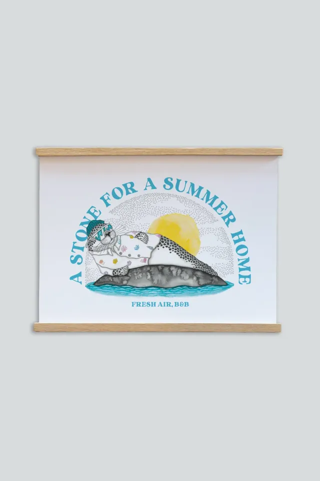LAKOR VACATION Stone Poster White weißes Papier