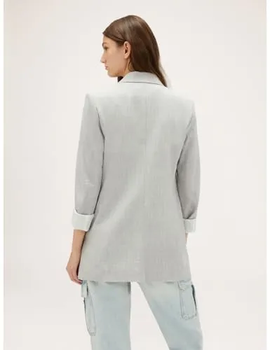 Motivi Einreihiger Blazer grau Gr.44 Viskose