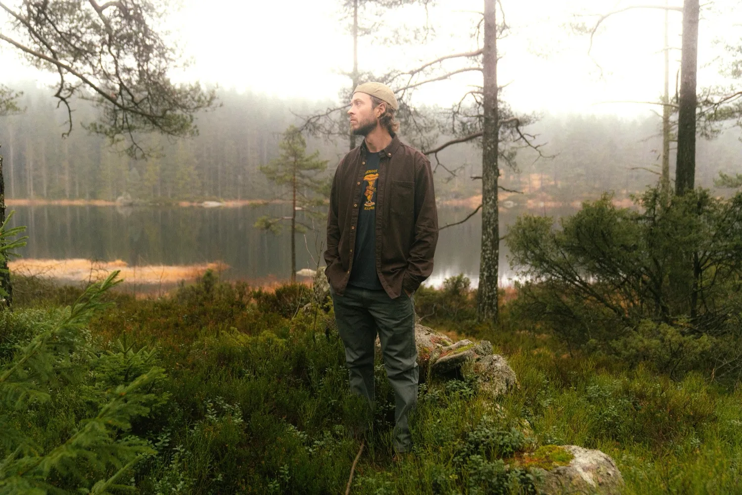 LAKOR Mushroom Trip T-Shirt Blueberry Bio-Baumwolle