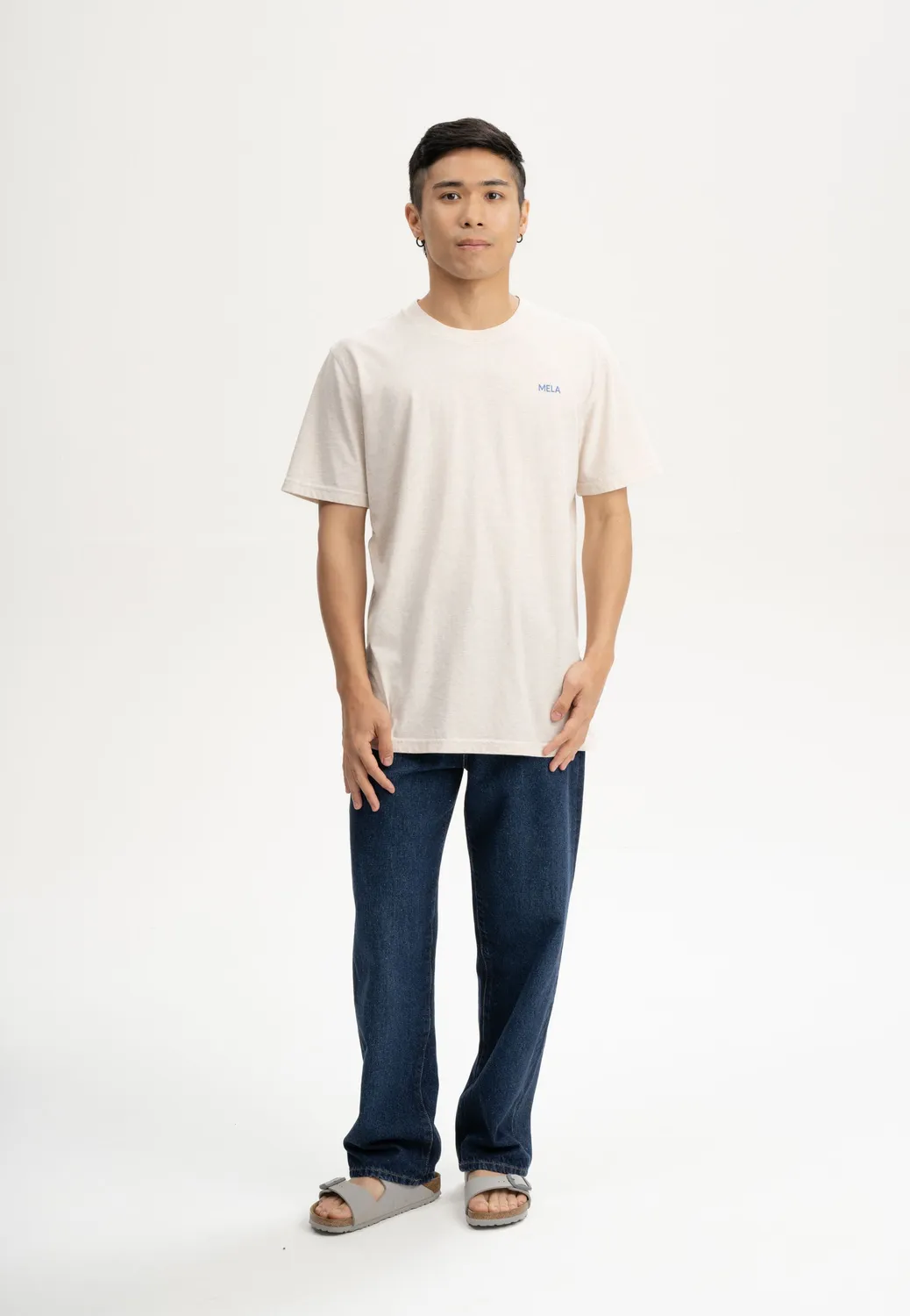 MELA SADHIL Print T-Shirt cream be kind M Bio