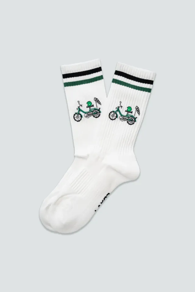 LAKOR Forest Maxi Tennissocken Weiß Bio-Baumwolle