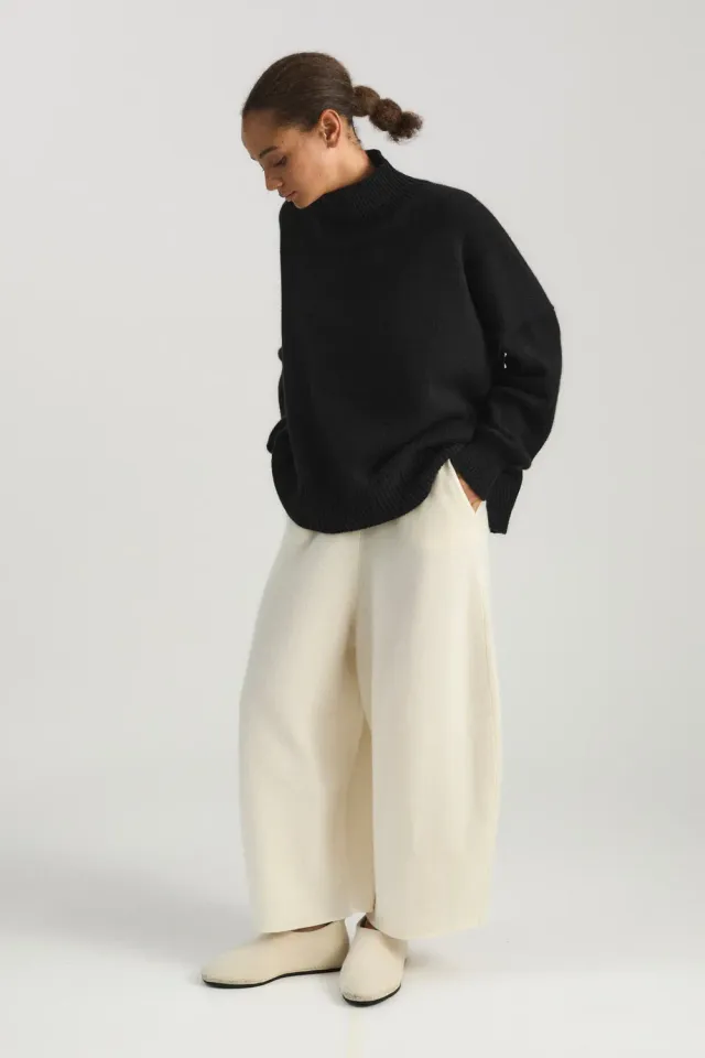 Oyuna Maxi Strickhose Ivory aus Kaschmir